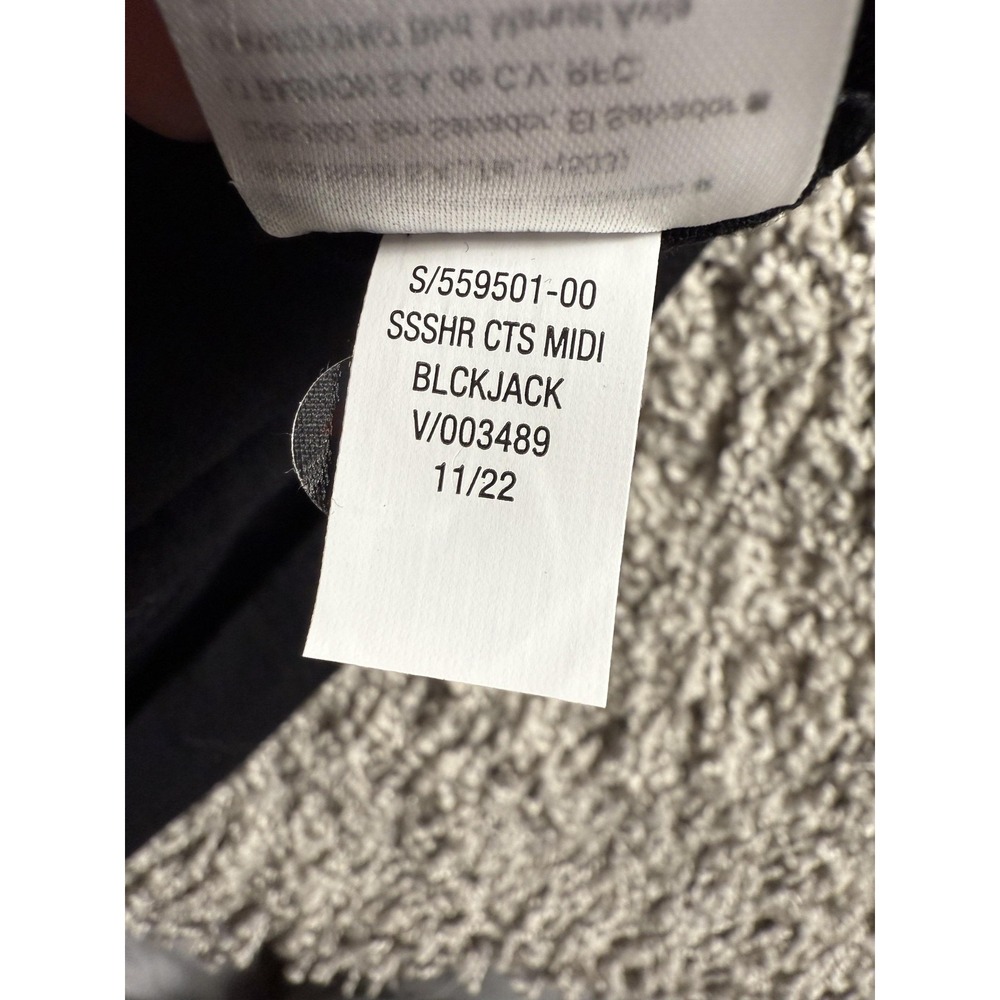 Old Navy Black One Shoulder Cutout‎ Midi Dress 2X Pullover Retro Minimalist - Picture 14 of 15